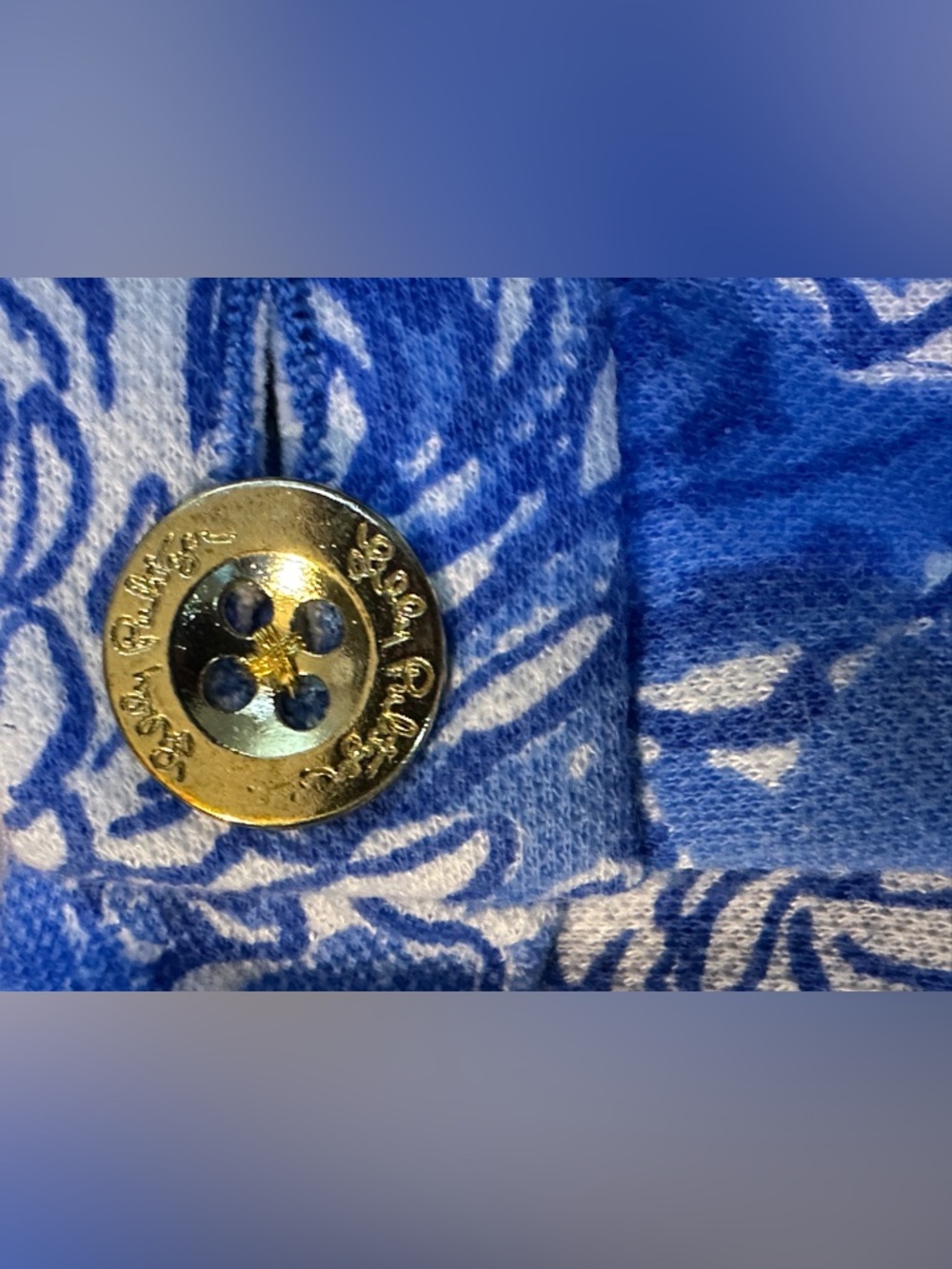 Lilly Pulitzer size 4 Buttercup *Knit! Shorts in "Boca Blue Croc & Lock It" - Picture 4 of 7